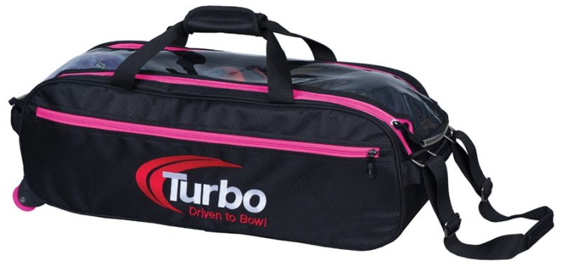 Turbo Pursuit Slim Triple Tote – Pink/Black