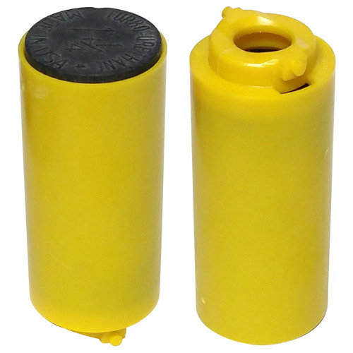 Turbo Yellow Switch Grip Inner Sleeve with Black 1 1/4 inch Urethane Solid