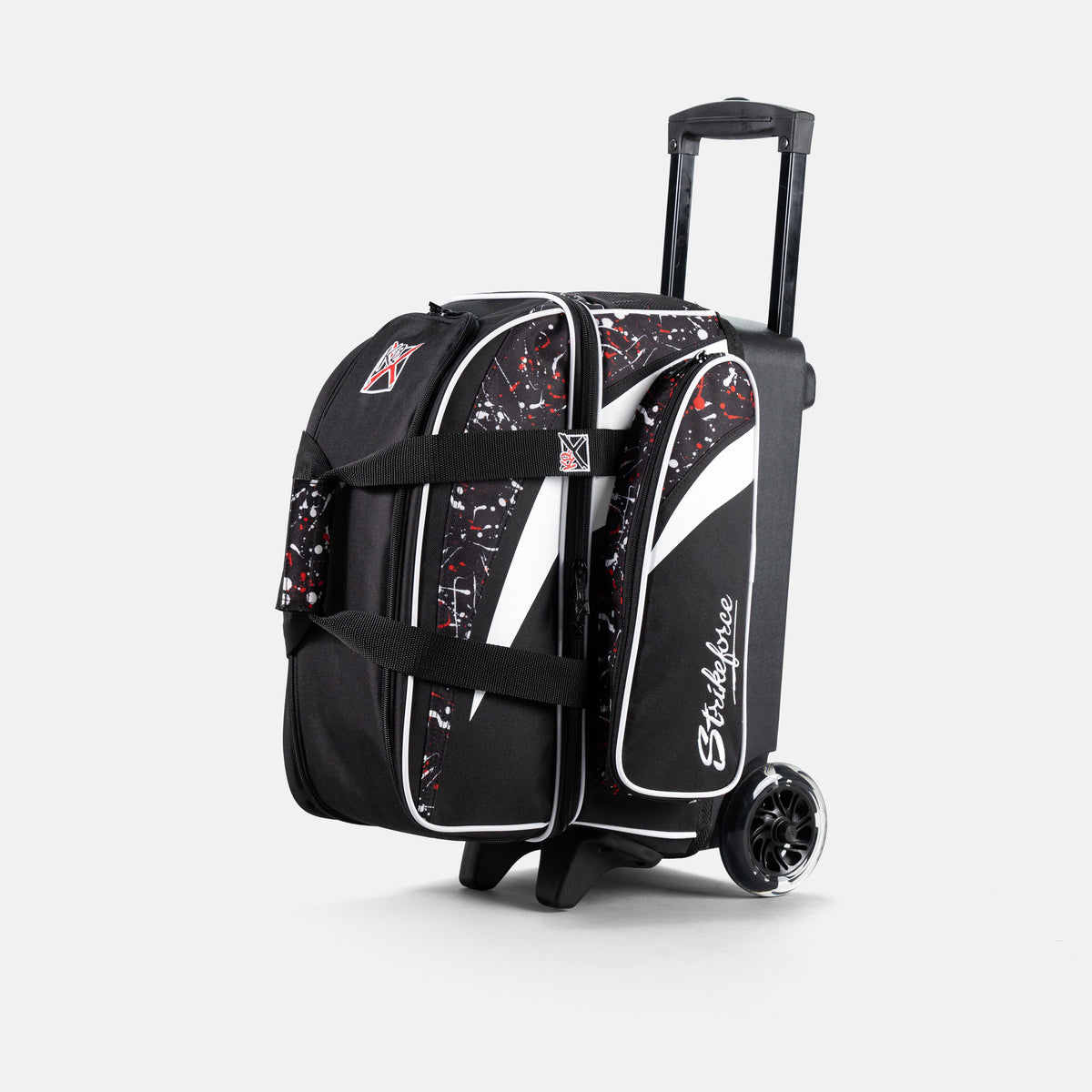 KR Strikeforce Cruiser Double Roller Black/Red/White Splash Quarter