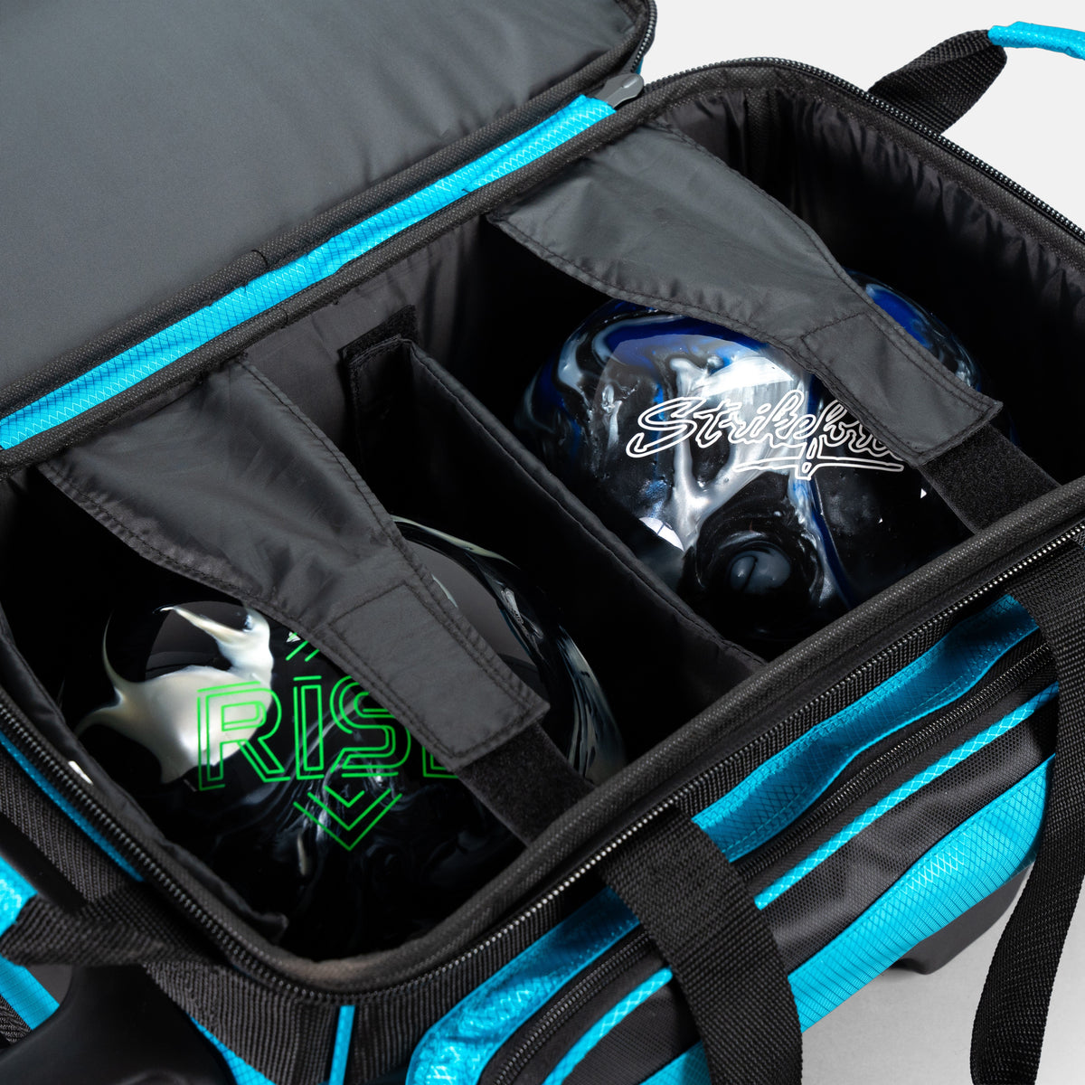 KR Strikeforce Konvoy Double Roller Black/Caribbean – Detail view