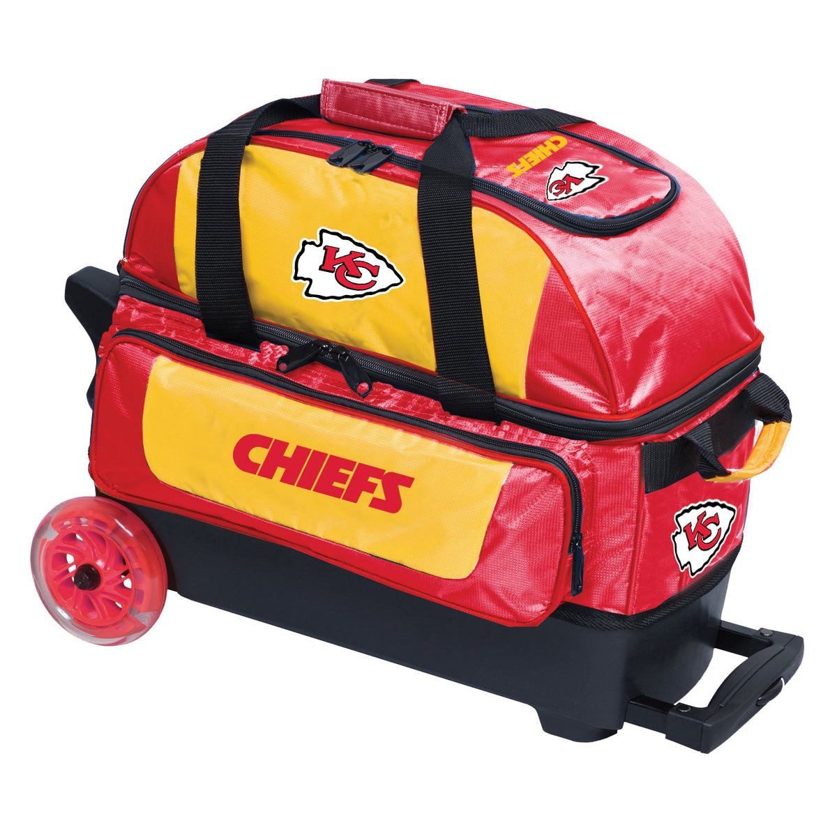 KR Strikeforce Kansas City Chiefs NFL Double Roller Bowling Bag