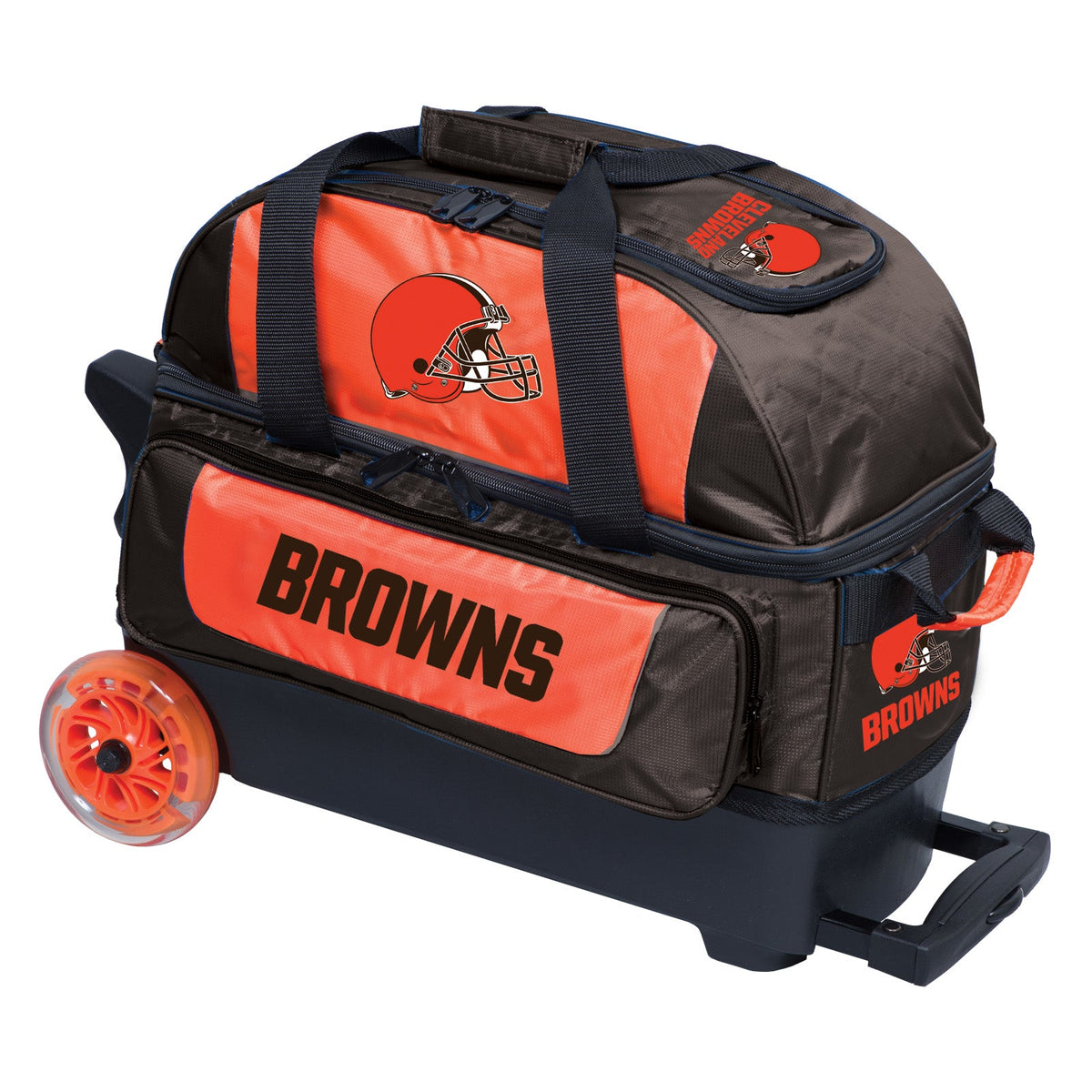 KR Strikeforce Cleveland Browns NFL Double Roller Bowling Bag
