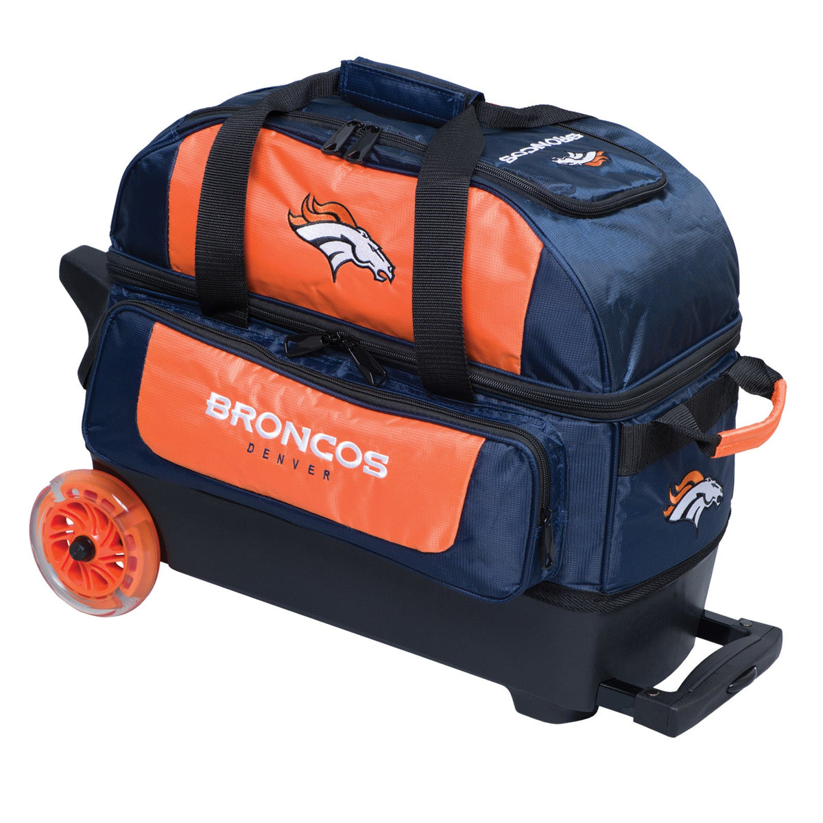 KR Strikeforce Denver Broncos NFL Double Roller Bowling Bag