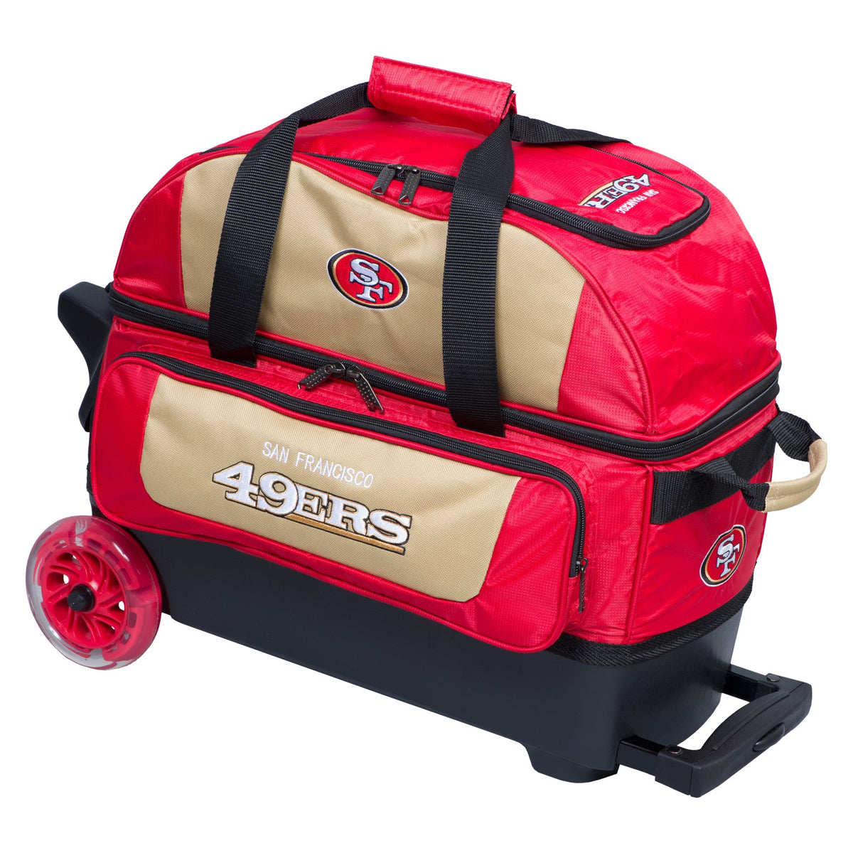 KR Strikeforce San Francisco 49ers NFL Double Roller Bowling Bag