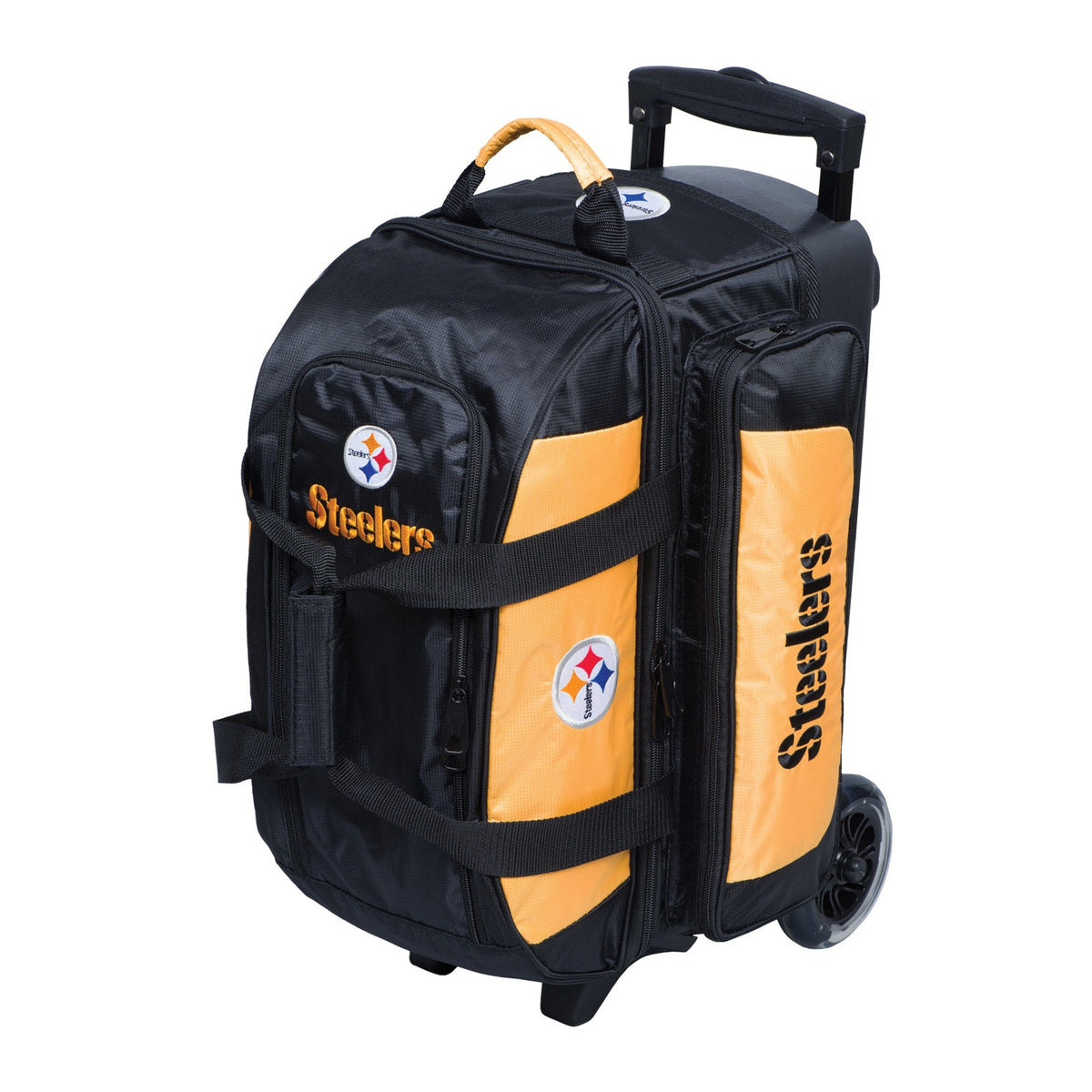 KR Strikeforce Pittsburgh Steelers NFL Double Roller Bowling Bag