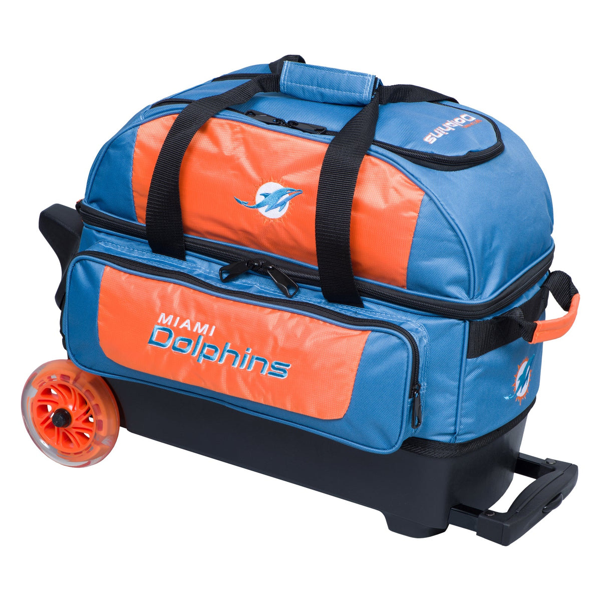 KR Strikeforce Miami Dolphins NFL Double Roller Bowling Bag