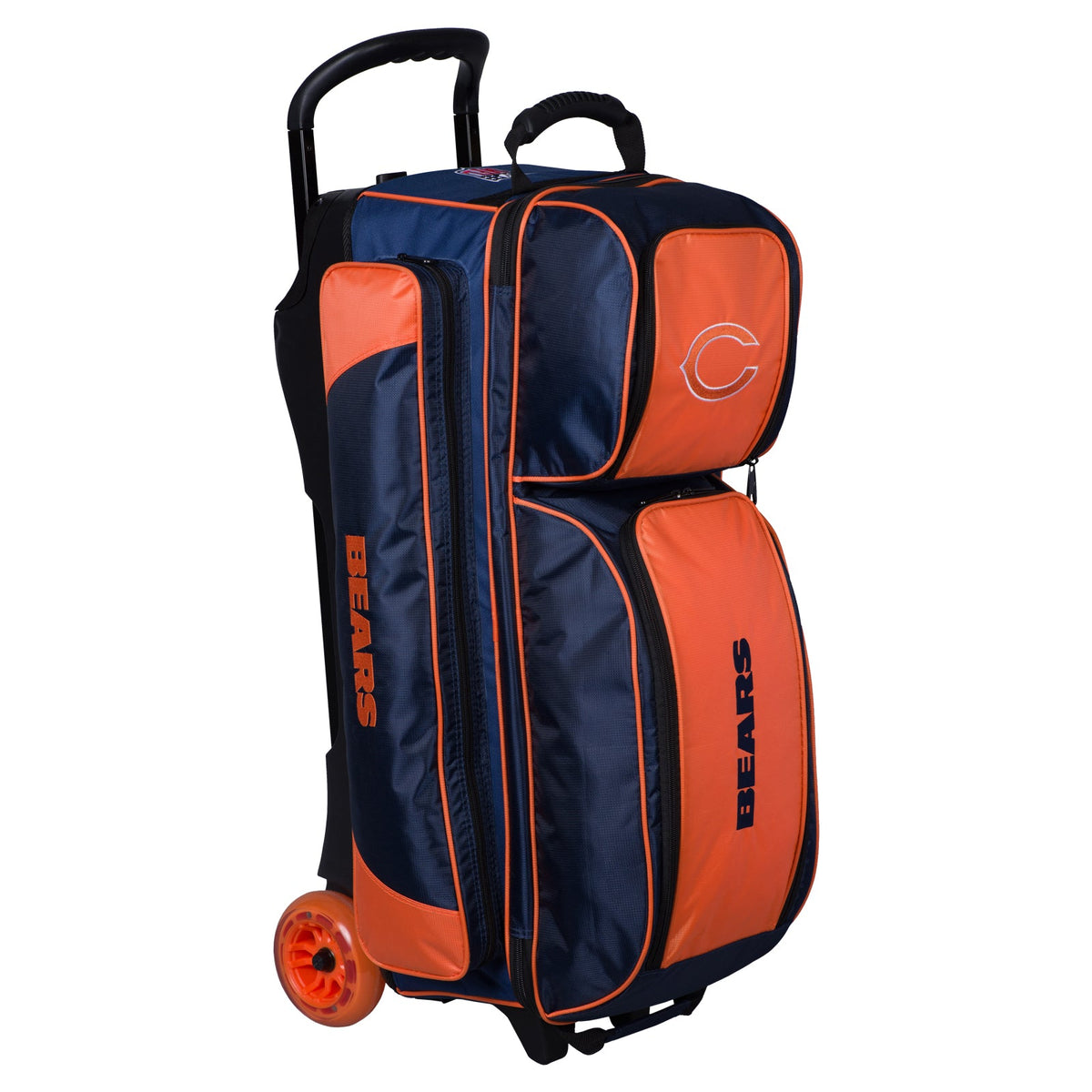 KR Strikeforce Chicago Bears NFL Triple Roller Bowling Bag