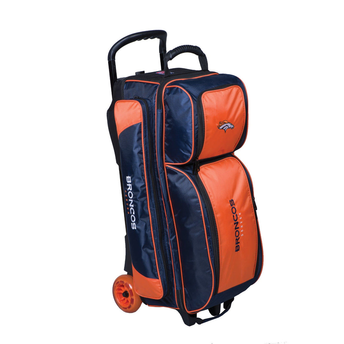 KR Strikeforce Denver Broncos NFL Triple Roller Bowling Bag