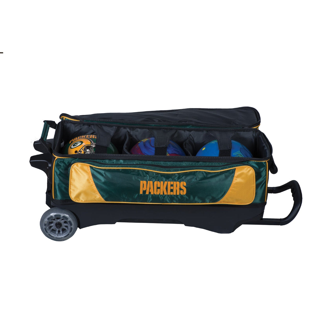 KR Strikeforce Green Bay Packers NFL Triple Roller Bowling Bag