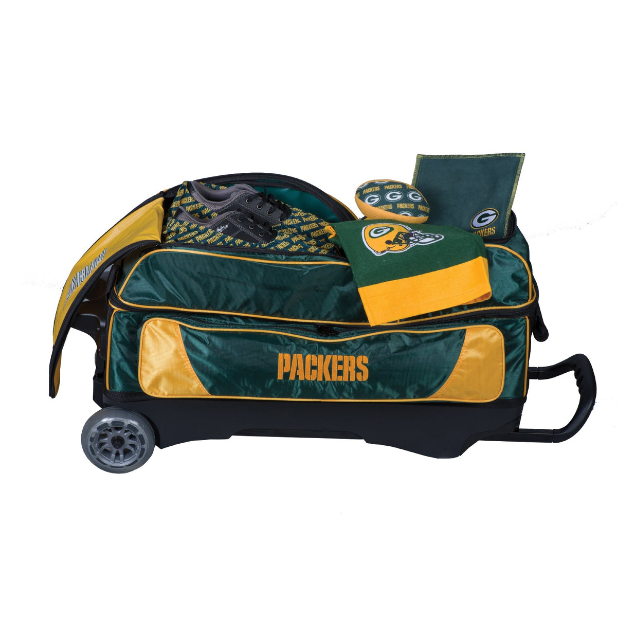 KR Strikeforce Green Bay Packers NFL Triple Roller Bowling Bag
