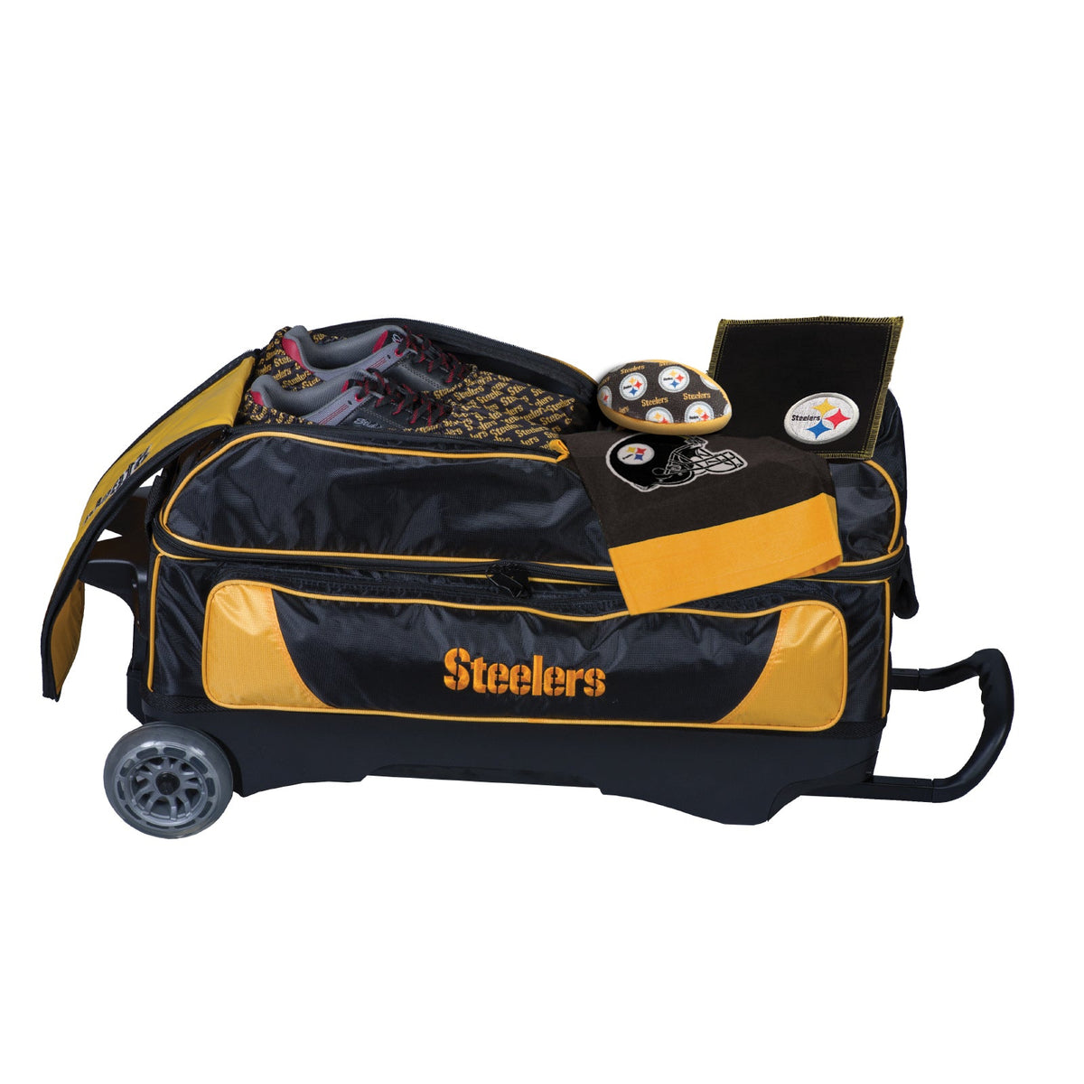 KR Strikeforce Pittsburgh Steelers NFL Triple Roller Bowling Bag