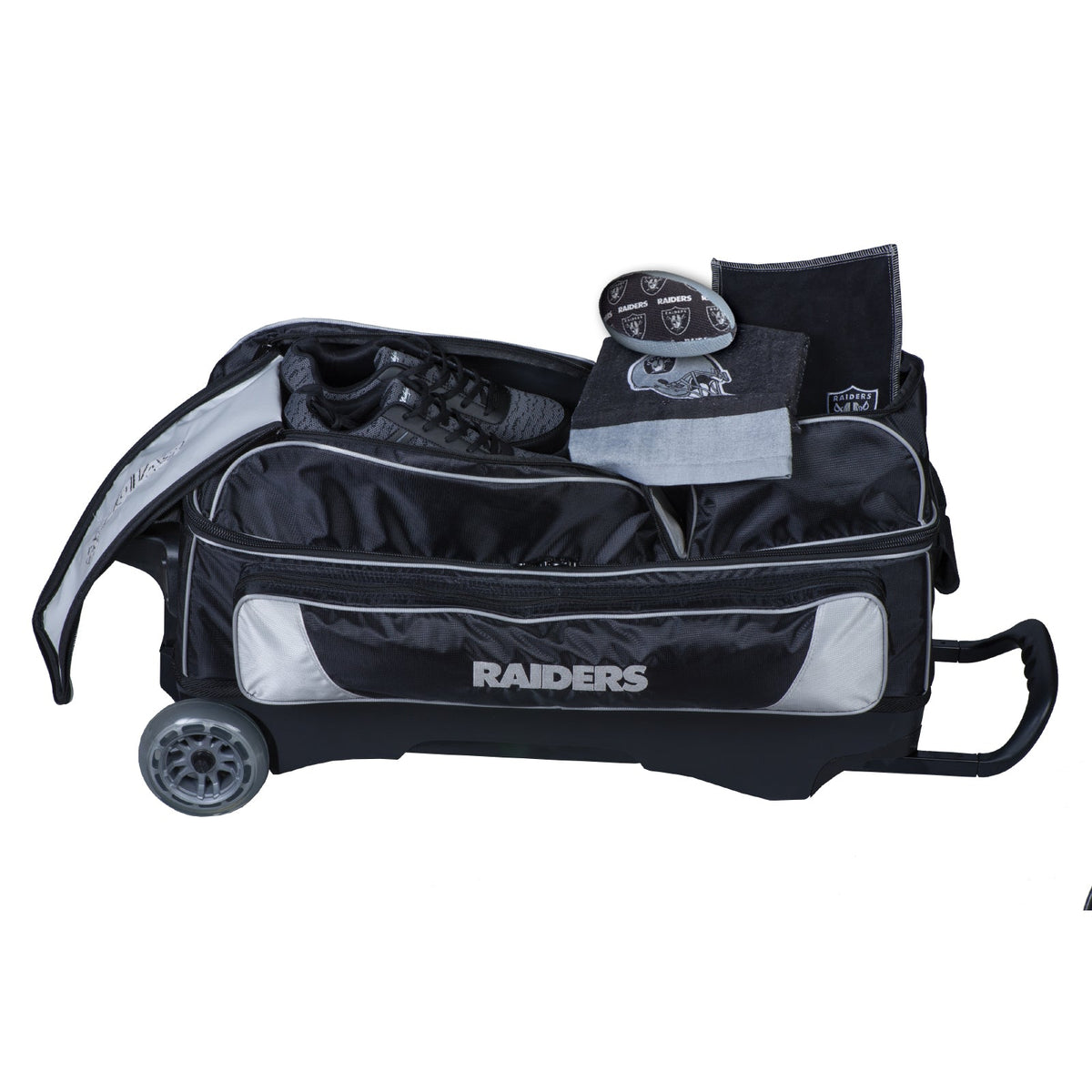 KR Strikeforce Raiders NFL Triple Roller Bowling Bag