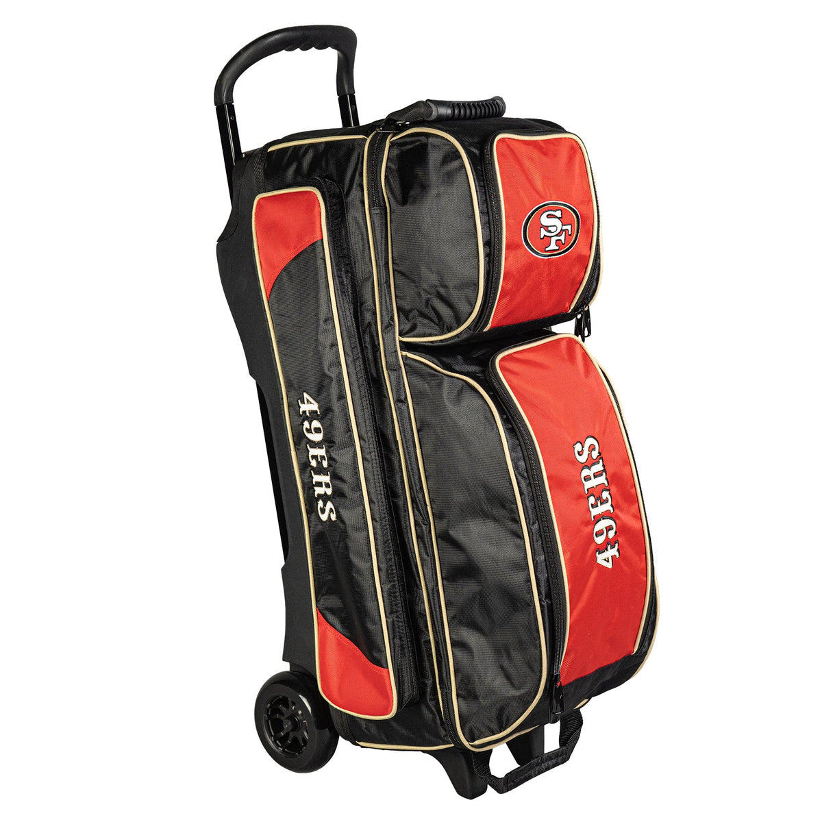 KR Strikeforce San Francisco 49ers NFL Triple Roller Bowling Bag
