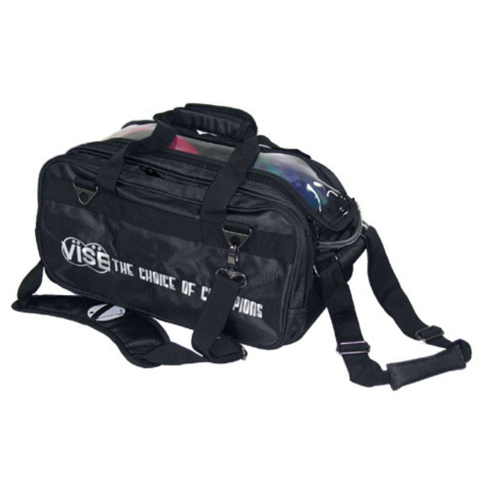 Vise 2 Ball Clear Top Tote Roller – Black