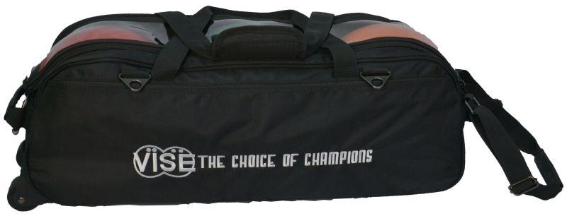 Vise 3 Ball Clear Top Tote Roller – Black