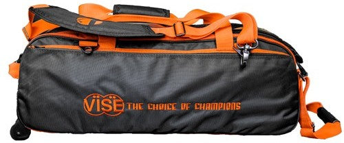 Vise 3 Ball Clear Top Tote Roller – Black/Orange