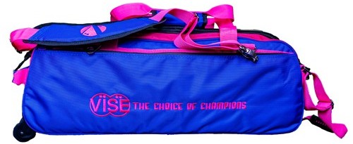 Vise 3 Ball Clear Top Tote Roller – Blue/Pink
