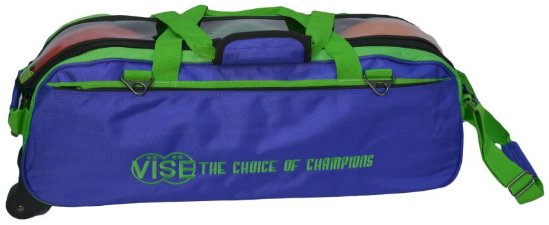 Vise 3 Ball Clear Top Tote Roller – Grape/Green