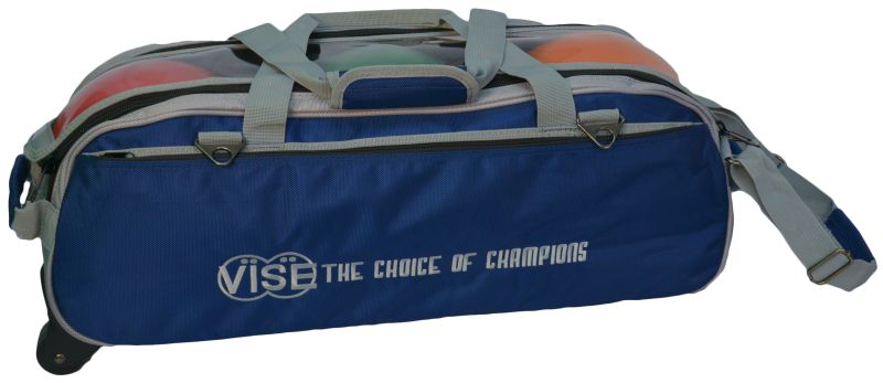Vise 3 Ball Clear Top Tote Roller – Navy/Silver