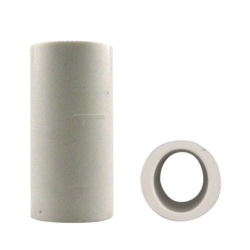 Vise white oval thumb insert, side and end views